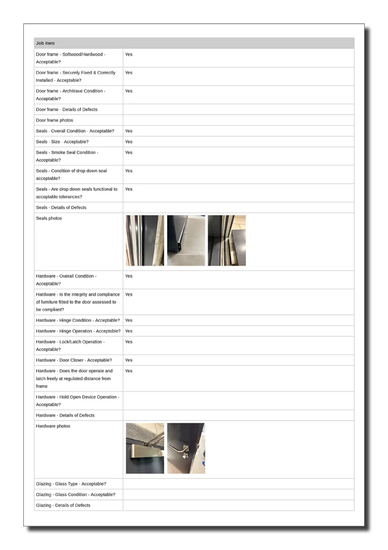 Inspection Report B