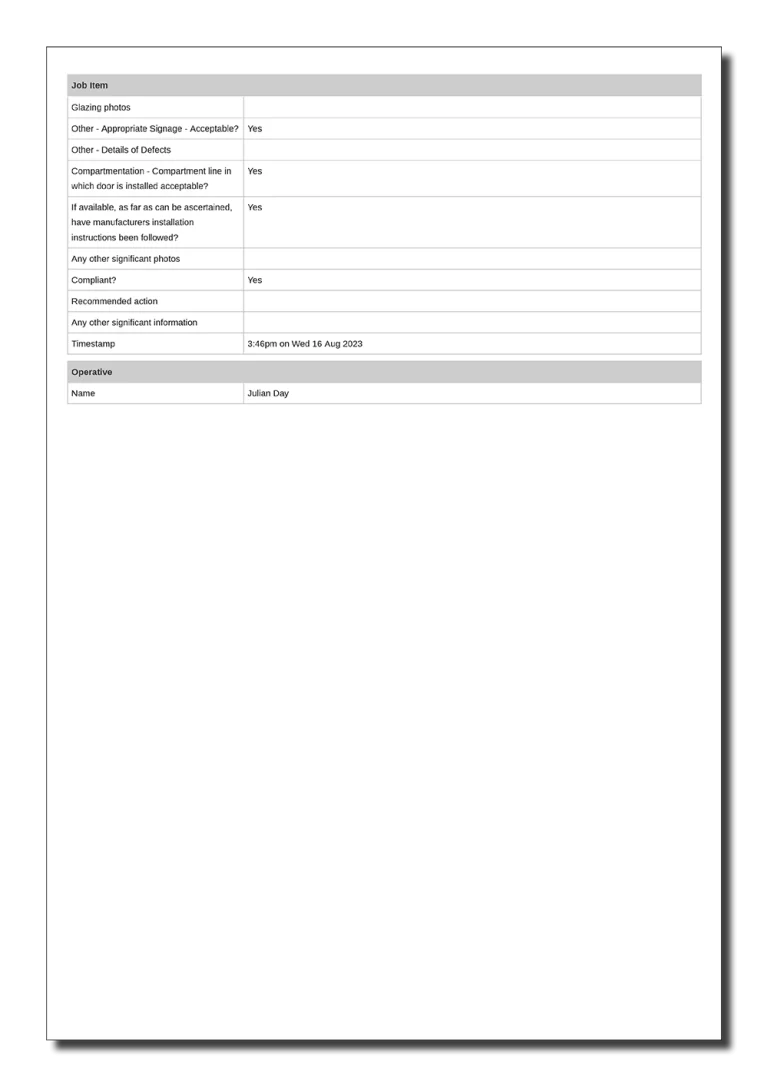 Inspection Report