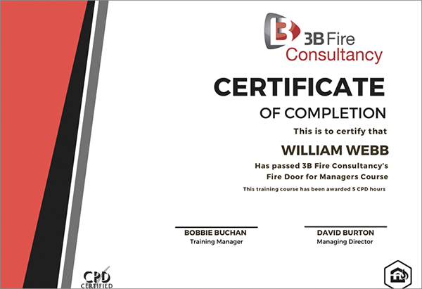 Fire Safety Training Certificate