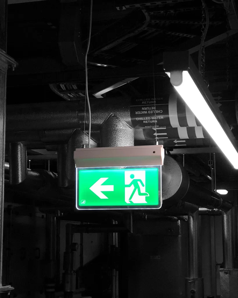 Emergency Signage - Grey Background